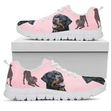 Rottweiler Pink Sneakers Shoes For Women, Shoes For Men Sneaker Custom Shoes