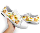 Poodle Sunflower Low Top Shoes For Women, Shoes For Men Custom Shoes
