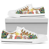Mandala Flamingo Low Top Shoes For Women, Shoes For Men Custom Shoes
