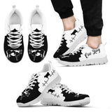 Cow Black White Sneakers Shoes For Women, Shoes For Men Sneaker Custom Shoes