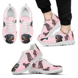 Rottweiler Pink Sneakers Shoes For Women, Shoes For Men Sneaker Custom Shoes
