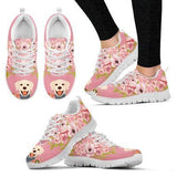 Labrador Flower Sneakers Shoes For Women, Shoes For Men Sneaker Custom Shoes