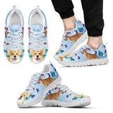 Corgi Butterfly Sneakers Shoes For Women, Shoes For Men Sneaker Custom Shoes