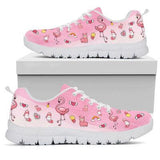 Flamingo Cute Sneakers Shoes For Women, Shoes For Men Sneaker Custom Shoes