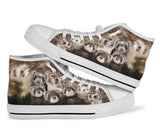 Ferret High Top Shoes For Women, Shoes For Men Custom Shoes