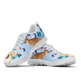 Corgi Butterfly Sneakers Shoes For Women, Shoes For Men Sneaker Custom Shoes