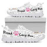 Corgi Proud Mom Sneakers Shoes For Women, Shoes For Men Sneaker Custom Shoes