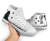 Basset Hound Dream World High Top Shoes For Women, Shoes For Men Custom Shoes
