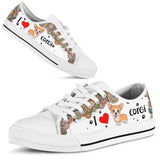 Corgi I Love You Low Top Shoes For Women, Shoes For Men Custom Shoes