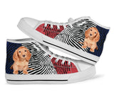Dachshund Red White And Blue High Top Shoes For Women, Shoes For Men Custom Shoes