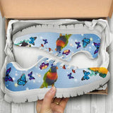 Parrot Butterfly Sneakers Shoes For Women, Shoes For Men Sneaker Custom Shoes