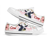 Cows Pink Low Top Shoes For Women, Shoes For Men Custom Shoes
