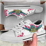 Turtle Flower And Butterfly Low Top Shoes For Women, Shoes For Men Custom Shoes