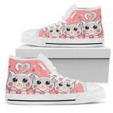 Cat Cute High Top Shoes For Women, Shoes For Men Custom Shoes