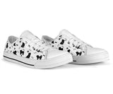 Basset Hound Flower Low Top Shoes For Women, Shoes For Men Custom Shoes