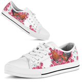 Chicken Flower And Butterfly Low Top Shoes For Women, Shoes For Men Custom Shoes