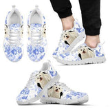 Bichon Frise Flowers Sneakers Shoes For Women, Shoes For Men Sneaker Custom Shoes