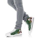 Panda Green Christmas High Top Shoes For Women, Shoes For Men Custom Shoes