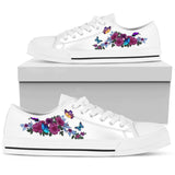 Butterfly Flowers Low Top Shoes For Women, Shoes For Men Custom Shoes