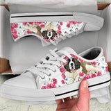 St Bernard Flower And Butterfly Low Top Shoes For Women, Shoes For Men Custom Shoes
