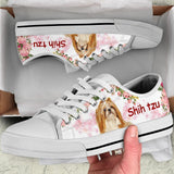 Shih Tzu Pink Low Top Shoes For Women, Shoes For Men Custom Shoes