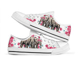 Elephant Flower And Butterfly Low Top Shoes For Women, Shoes For Men Custom Shoes