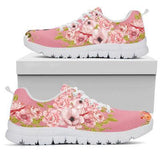 Boston Terrier Flower Sneakers Shoes For Women, Shoes For Men Sneaker Custom Shoes