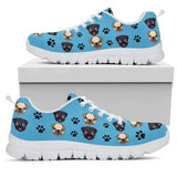 Pug Cartoon Sneakers Shoes For Women, Shoes For Men Sneaker Custom Shoes