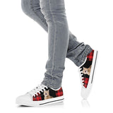 Cat Buffalo Plaid Christmas Low Top Shoes For Women, Shoes For Men Custom Shoes