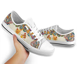 Chickens Flower Low Top Shoes For Women, Shoes For Men Custom Shoes