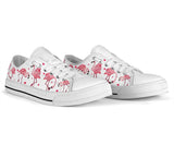 Flamingo Heart Low Top Shoes For Women, Shoes For Men Custom Shoes