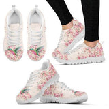 Hummingbird Flower Sneakers Shoes For Women, Shoes For Men Sneaker Custom Shoes