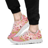 Boston Terrier Flower Sneakers Shoes For Women, Shoes For Men Sneaker Custom Shoes