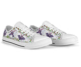 Bat Flower Low Top Shoes For Women, Shoes For Men Custom Shoes