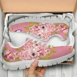 Boston Terrier Flower Sneakers Shoes For Women, Shoes For Men Sneaker Custom Shoes