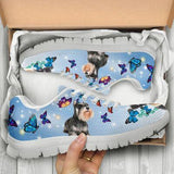 Schnauzers Butterfly Sneakers Shoes For Women, Shoes For Men Sneaker Custom Shoes
