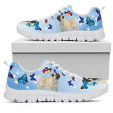 Pugs Butterfly Sneakers Shoes For Women, Shoes For Men Sneaker Custom Shoes