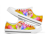 Labrador Retriever Flowers Low Top Shoes For Women, Shoes For Men Custom Shoes
