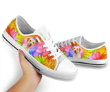 Labrador Retriever Flowers Low Top Shoes For Women, Shoes For Men Custom Shoes