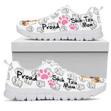 Shih Tzu Proud Mom Sneakers Shoes For Women, Shoes For Men Sneaker Custom Shoes