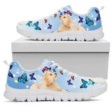 Poodle Butterfly Sneakers Shoes For Women, Shoes For Men Sneaker Custom Shoes