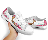 Giraffe Flower And Butterfly Low Top Shoes For Women, Shoes For Men Custom Shoes