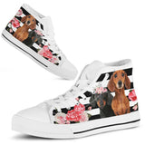 Dachshund Rose High Top Shoes For Women, Shoes For Men Custom Shoes