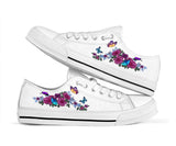 Butterfly Flowers Low Top Shoes For Women, Shoes For Men Custom Shoes