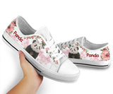 Pandas Pink Low Top Shoes For Women, Shoes For Men Custom Shoes