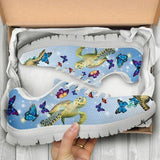 Turtles Butterfly Sneakers Shoes For Women, Shoes For Men Sneaker Custom Shoes
