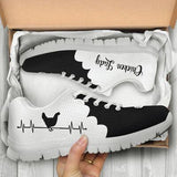 Chickens Black White Sneakers Shoes For Women, Shoes For Men Sneaker Custom Shoes