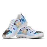 Pugs Butterfly Sneakers Shoes For Women, Shoes For Men Sneaker Custom Shoes
