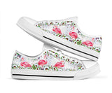 Cute Flamingo Flower Low Top Shoes For Women, Shoes For Men Custom Shoes