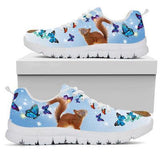Squirrels Butterfly Sneakers Shoes For Women, Shoes For Men Sneaker Custom Shoes